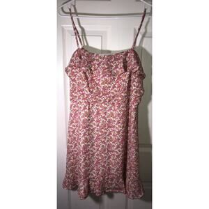 Trixxi Pink Floral Baby Doll Cottagecore Blouse Ruffled Hem & Collar Sz XL